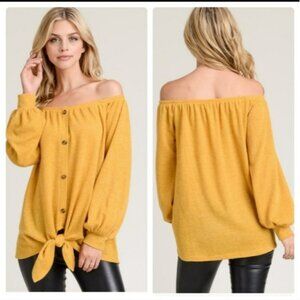 New yellow off the shoulder tops